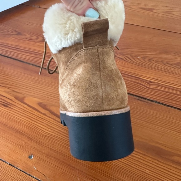 Eileen Fisher Brown Suede Ankle Boots - Picture 4 of 7